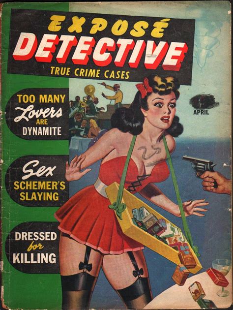 Exposé Detective True Crime Cases April 1942 Cover art by Peter