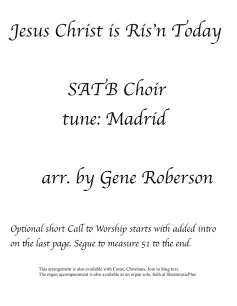 Jesus Christ Is Risen Today Madrid Satb Arr Gene Roberson Sheet