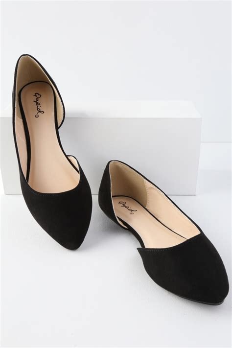 Cute Black Flats Suede Flats D Orsay Flats Black Suede Flat Lulus