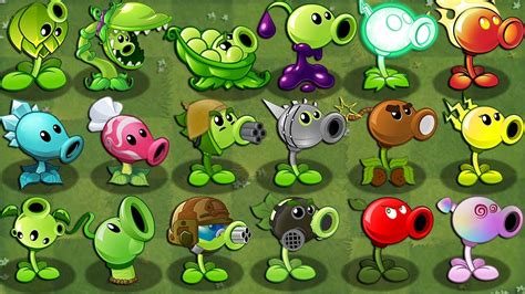 Plants Vs Zombies 2 All Pea Plants Challenge And Power Up Pvz2 Youtube