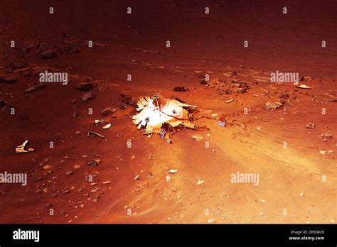 The Wreckage Of A Spaceship On Mars Elements Of This Image Furnishing