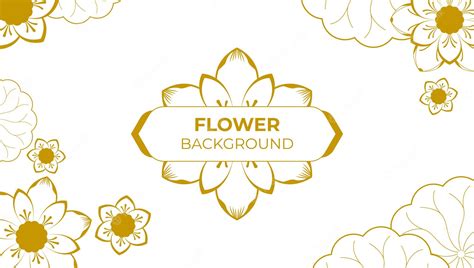 Premium Vector | Gold flower elements decoration background