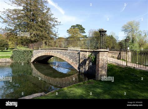 Ornamental Bridge Over The Lake In Kearsney Abbey Park Temple Ewell