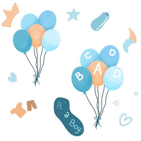 Baby Boy Shower Baloon Decoration Baby Boy Baby Shower Blue Baloon