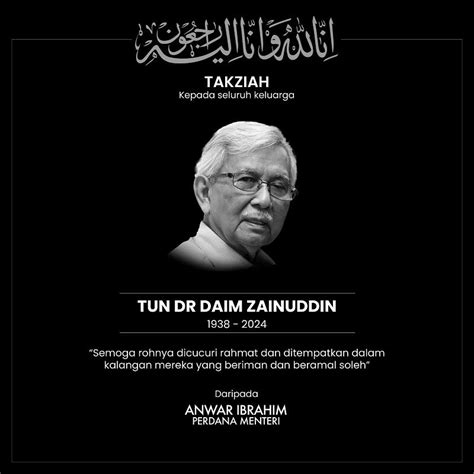 PM Anwar Conveys Condolences Over Tun Daims Passing