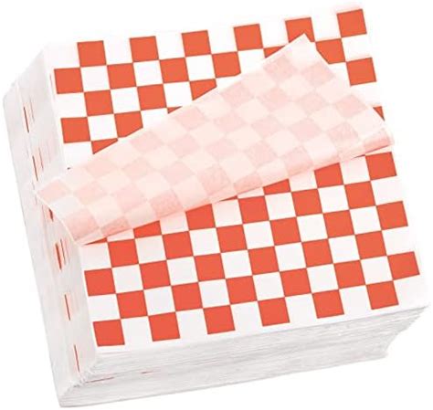 Amazon Yeaqee Checkered Dry Waxed Deli Paper Sheets Food Basket