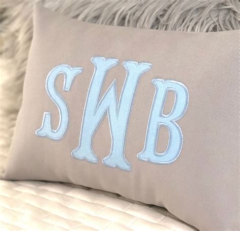 Monogram Pillow Throw Pillows Dorm Pillows Custom Pillow | Etsy