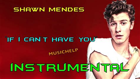 Shawn Mendes If I Cant Have You Instrumental Karaoke Prod By