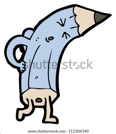 Pencil With Bad Back Cartoon Stock Photo 112306340 : Shutterstock