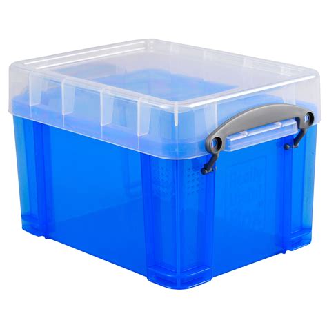 Really Useful Blue 3l Plastic Storage Box Departments Diy At Bandq