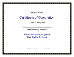 Civil Rights Training Certificate - Fill Online, Printable, Fillable, Blank | pdfFiller