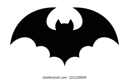 Silhouette Bat Isolated On White Background Stock Vector (Royalty Free) 2211220039 | Shutterstock