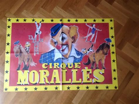 RARE AFFICHE MURALE Cirque Circus Zirkus Circo MORALLES EUR 12 00