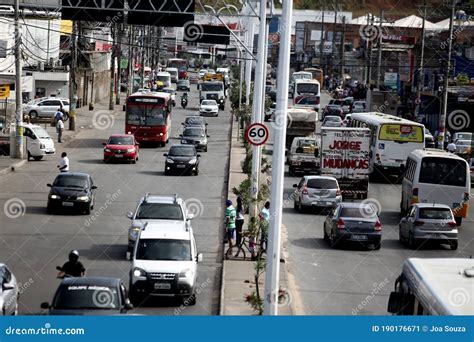 Vehicles In Sao Cristovao Neighborhood In Salvador Editorial Photo