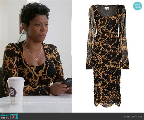 WornOnTV Celines Baroque Print Dress On All American Homecoming