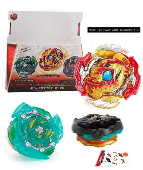 3 In 1 Beyblades Burst GT Triple Booster Set Metal Fusion With Two Way