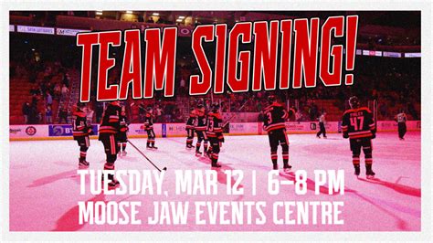 Team Signing Event On Tuesday At The Hangar Moose Jaw Warriors