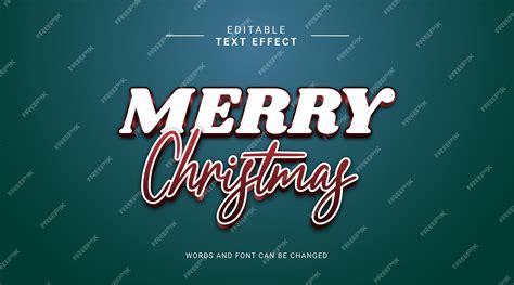 Premium Vector | Merry christmas happy new year text effect