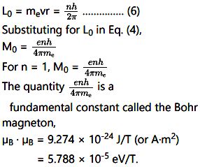 Obtain and expression for orbital magnetic moment of an electron rotating about the nucleus in ...