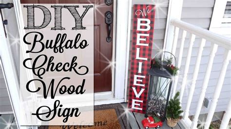 DIY Buffalo Check Christmas Wood Sign Christmas Signs Wood Buffalo