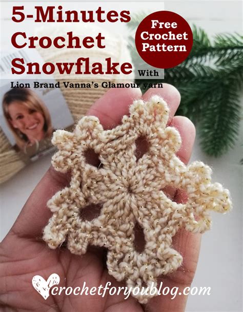 Minute Crochet Snowflake Free Pattern Crochet For You