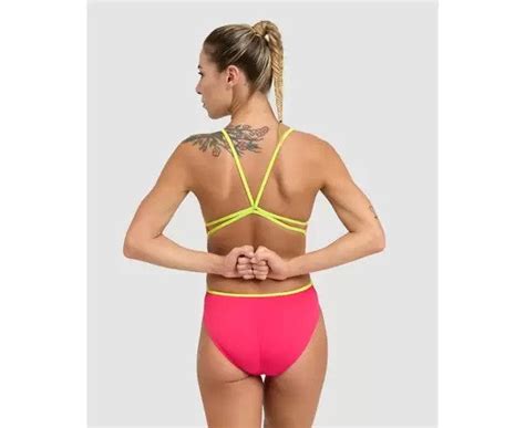 Arena Womens Swimsuit Lace Back Freak Rose Soft Green Pool Sport Shop