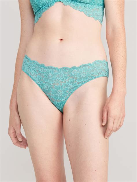 Mid Rise Lace Bikini Underwear Old Navy