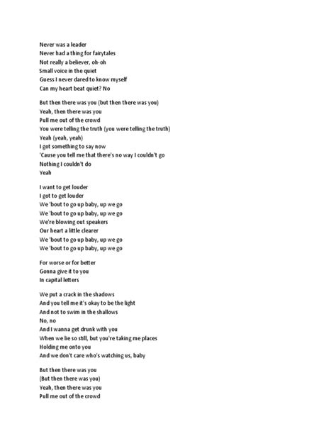 Capital Letters Hailee Steinfeld Lyrics | PDF