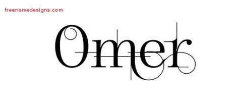 Decorated Name Tattoo Designs Omer Free Lettering - Free Name Designs