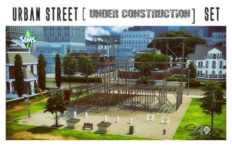 Sims 4 Designs: Urban Street [Under Construction] Set • Sims 4 Downloads