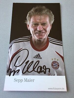 Sepp Maier World Champion Bayern M Nchen Signed Photo Card X