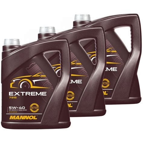MANNOL Motoröl Extreme 5W-40 API SN/CH-4 3 X 5 Liter online im MV, 65,95