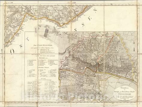 Historic Map Prussia Germany Karte Von Ost Preussen Nebst