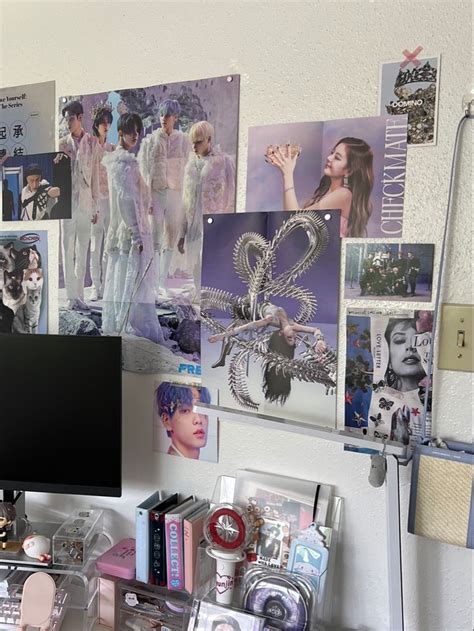 Kpop Room Desk 🦋 Room Makeover Inspiration Cute Room Decor Cute