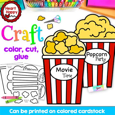 Popcorn Craft | Made By Teachers