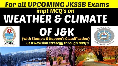 MCQ S On Weather Climate Of J K JKSSB FAA VLW EA PATWARI Best