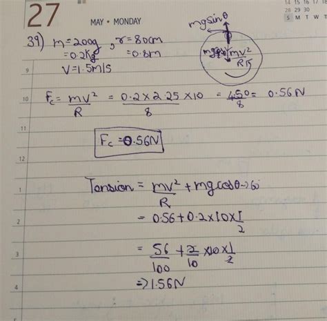 A Particle Of Mass G Is Whirled Into A Vertical Circle Of Radius