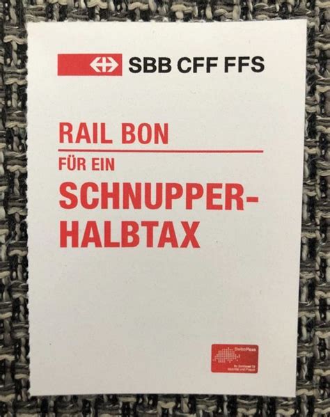 Rail Bon Schnupper Halbtax Sbb Cff Ffs Kaufen Auf Ricardo