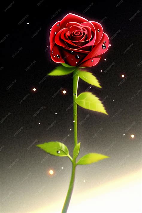 Premium AI Image | Red rose HD wallpaper background illustration cartoon animation design material