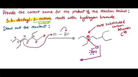 9 Organic Chemistry Hydrohalogenation To Alkenes Youtube