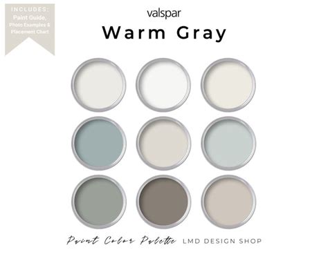 Gray Valspar Paint Color Palette Interior Paint Colors for Home - Etsy ...