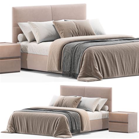 Queen bed Askona orlando | Beds models | BlenderKit