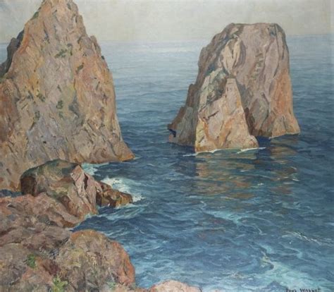 Paul Wallat Capri Felsenk Ste Mit Den Faraglioni Mutualart