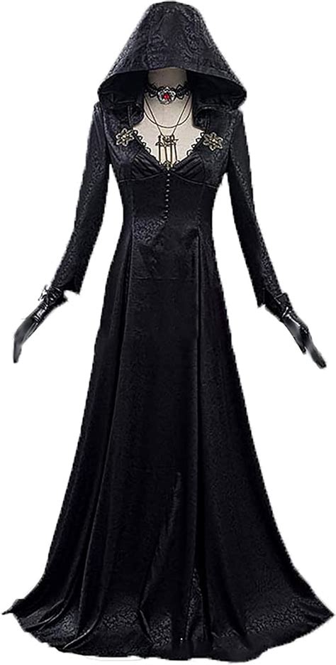 AIMAIMAI Fille De Dimitrescu Cosplay Robe Noire Vampire Dimitrescu