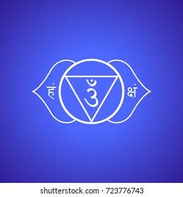 Third Eye Ajna Sixth Chakra Hinduism Stock Illustration