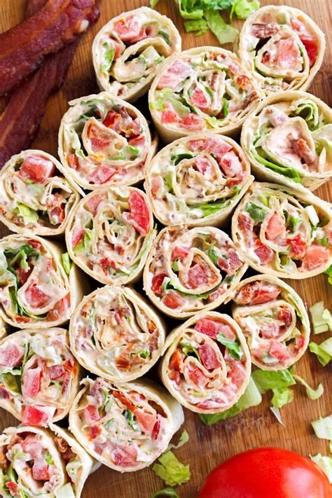 Bacon Lettuce And Tomato Pinwheels The Two Bite Club