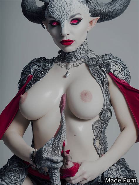 Porn Image Of Silver Maroon Gloves Vivid Green Devil Handjob Created By AI