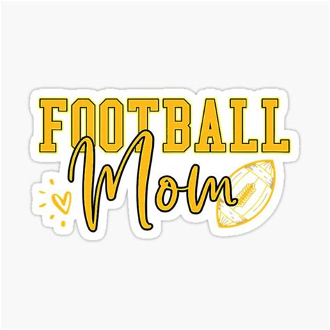 Black Gold Football Mom Sticker For Sale By Hellafleisch Redbubble