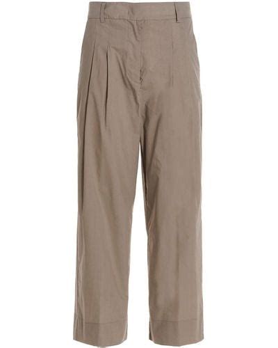 Gray Nude Pants For Women Lyst
