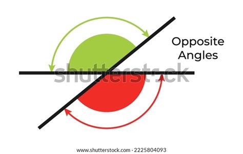 Vector Illustration Opposite Angles Isolated On Stock Vector (Royalty ...